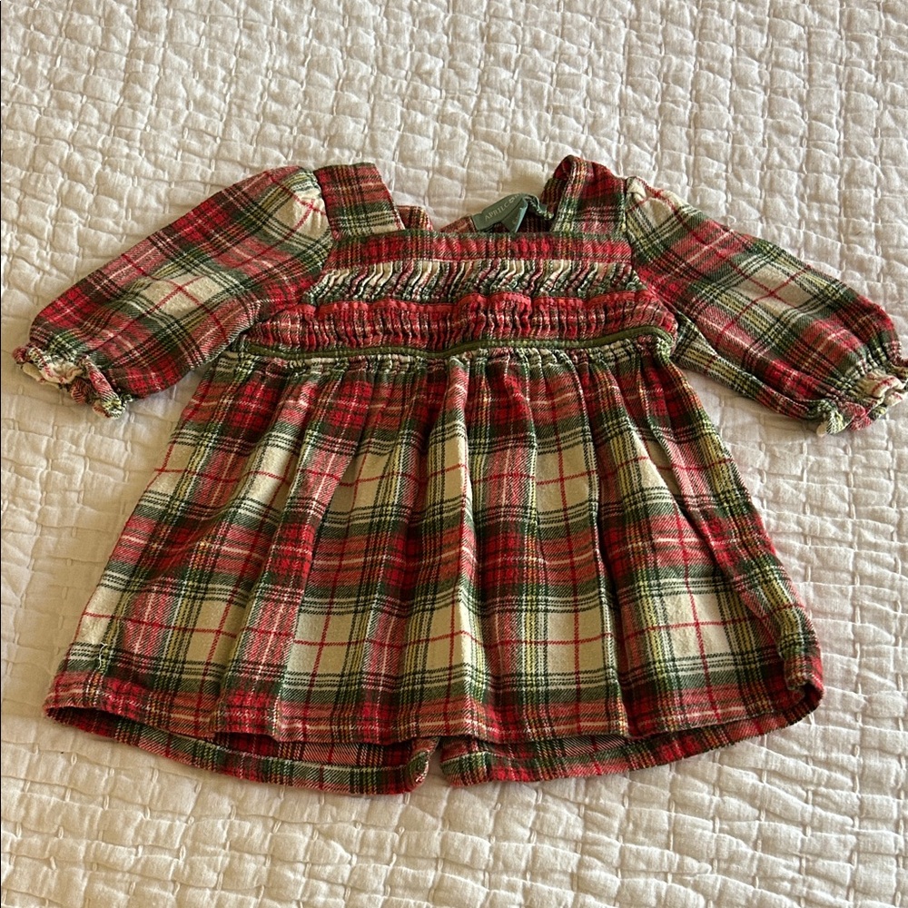 April Cornell Festive Plaid Baby Dress